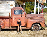 Portrait Photography - Youth by Old Truck - Indian Trail North Carolina