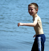Portrait Photography - Youth Going into Atlantic Ocean - Daytona Beach Florida