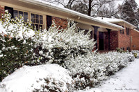 Real Estate Photography - House in snow in Charlotte North Carolina