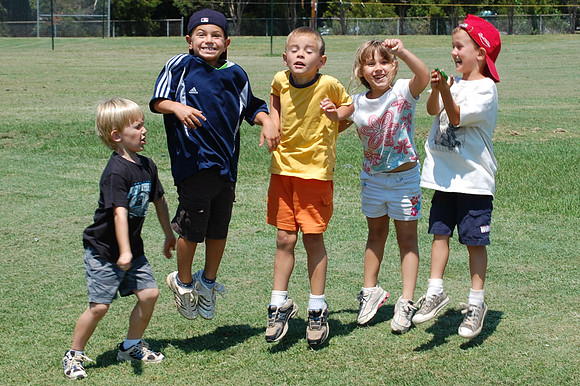 Kids jumping Before